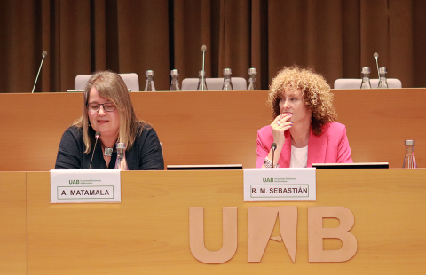 Institutional closing speech by Anna Matamala and Rosa María Sebastián Pérez.